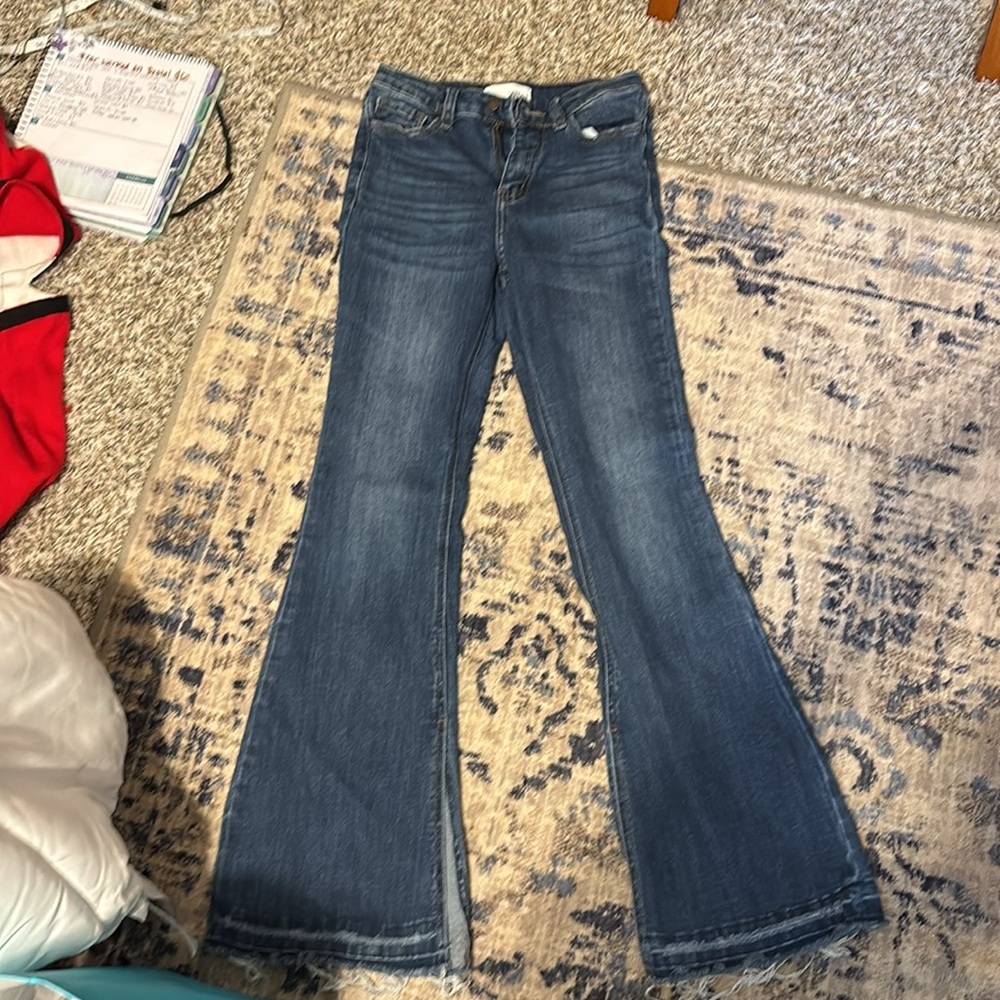 VERVET BY FLYING MONKEY Blue Flare & Wide Leg Jeans - Picture 7 of 7